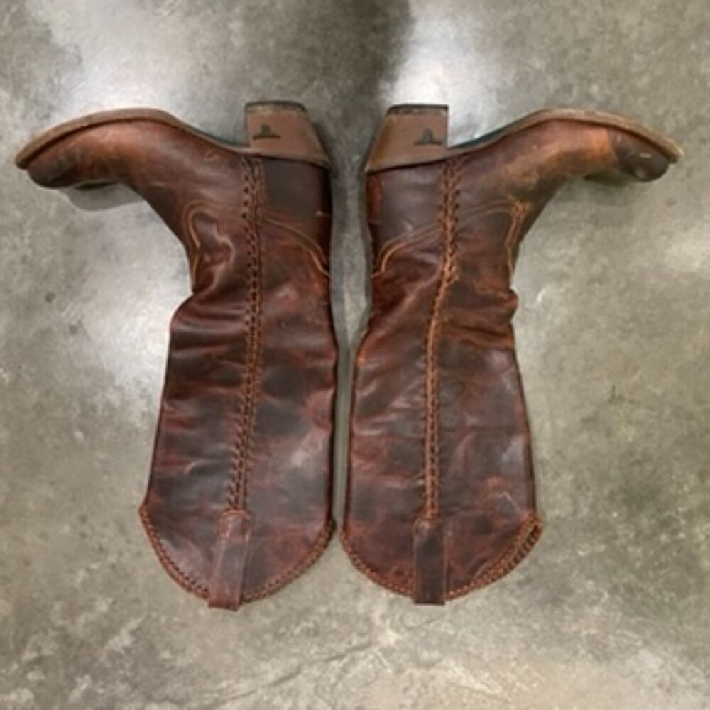 Lane Plain Jane Braided Round Toe Pull On Cowboy Womens Brown Boots Size 6.5 - Picture 6 of 11